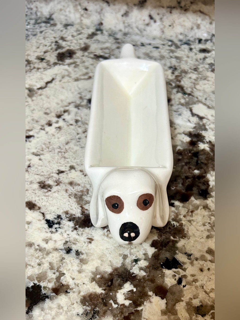 Vintage Ceramic Elongated Weiner Dog/ Dashund Planter/ Dish